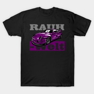 Rauh Welt Begriff Purple T-Shirt